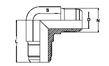 37 Degree Flare Elbow Union Elbow