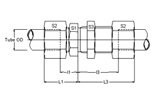 Flareless Tube Bulk Head Union