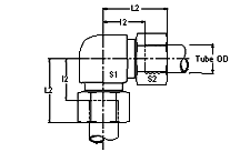 Flareless Tube Union Elbow