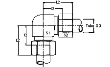 Flareless Tube Union Elbow