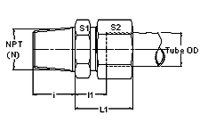 Flareless Tube Male Connector Taper