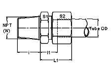 Flareless Tube Male Connector Taper