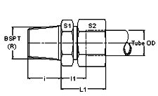 Flareless Tube Male Connector Taper