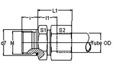 Flareless Tube Male Connector With Elastomeric Seal
