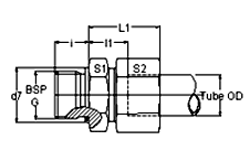 Flareless Tube Male Connector With Elastomeric Seal