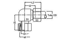 Flareless Tube Swivel Elbow