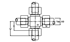 Flareless Tube Bulk Head Elbow